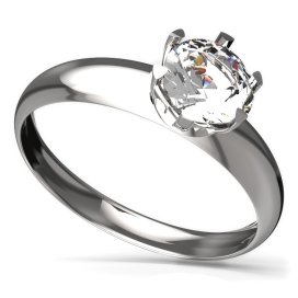 BG zlatý prstýnek 876 T Bílé zlato - 585 Diamant