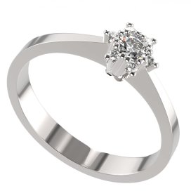 BG zlatý diamantový prstýnek 765 Bílé zlato - 585 Diamant lab-grown