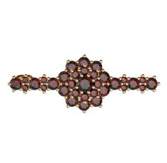 BG brož 011 Stříbro 925 - pozlacené Granát