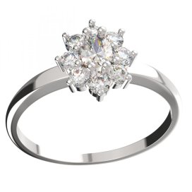 BG zlatý diamantový prstýnek 627I Bílé zlato - 585 Diamant lab-grown