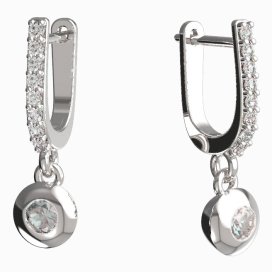 BeKid dětské náušnice 737 Bílé zlato - 585 Diamant