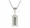 BG pendant square 837-1 - Metal: Silver 925 - rhodium, Stone: Garnet
