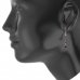 BG earring circular 473-B94 - Metal: Silver 925 - rhodium, Stone: Garnet