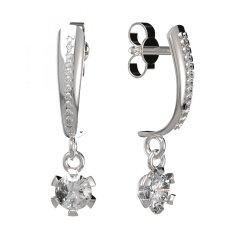 BG zlaté náušnice 556 Bílé zlato - 585 Diamant