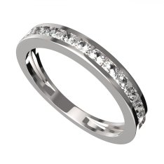 BG zlatý prstýnek 500a Bílé zlato - 585 Diamant