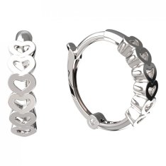 BeKid Srdíčko dětské zlaté náušnice 1249 Bílé zlato - 585