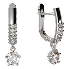 BG zlaté náušnice 874 Bílé zlato - 585 Diamant