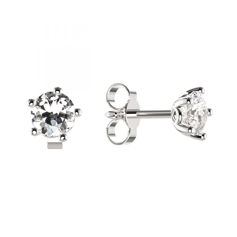 BeKid dětské náušnice 874 Bílé zlato - 585 Diamant