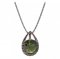 BG pendant circular 475-90 - Metal: Silver 925 - rhodium, Stone: Garnet