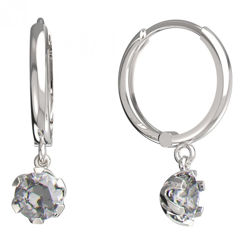 BeKid dětské náušnice 872 Bílé zlato - 585 Diamant