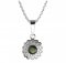 BG pendant circular 463-0 - Metal: Silver 925 - rhodium, Stone: Garnet