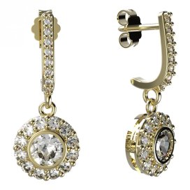 BG zlaté diamantové náušnice -  744 Žluté zlato - 585 Diamant lab-grown