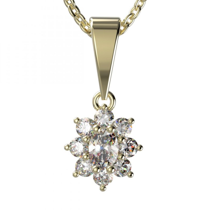 BG zlatý přívěšek  627 Žluté zlato - 585 Diamant