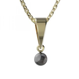 BG zlatý přívěšek 1290 s perlou Žluté zlato - 585 Bílý kubický zirkon