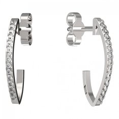 BG zlaté náušnice 1350 Bílé zlato - 585 Diamant