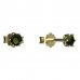 BG moldavit earrings - 1293 - Switching on: Puzeta, Metal: Yellow gold 585, Stone: Moldavite