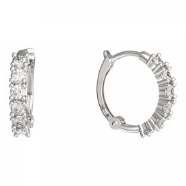 BeKid Kroužek dětské zlaté náušnice 1347 - kruhy Bílé zlato - 585 Bílý kubický zirkon