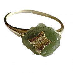 BG prsten přírodní kámen-Vltavín 012