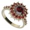 BG prsten 096-Z kulatého tvaru - Kov: Stříbro 925 - rhodium, Kámen: Granát