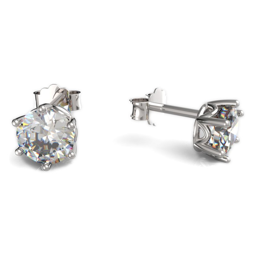 BeKid dětské náušnice 1295 Bílé zlato - 585 Diamant