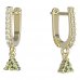 BeKid, Gold kids earrings -773 - Switching on: English, Metal: Yellow gold 585, Stone: Green cubic zircon