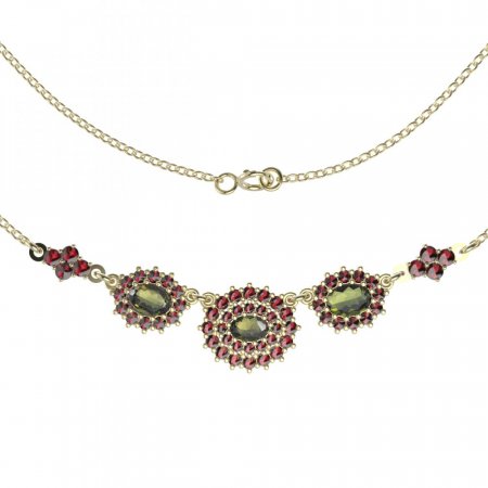 BG necklace 749 - Metal: Silver 925 - rhodium, Stone: Garnet