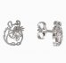 BeKid, Gold kids earrings -1192 - Switching on: Puzeta, Metal: White gold 585, Stone: White cubic zircon