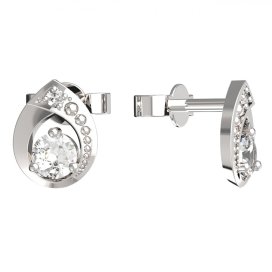 BeKid dětské náušnice 1242 Bílé zlato - 585 Diamant