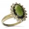 BG prsten s oválným kamenem 507-I - Kov: Stříbro 925 - rhodium, Kámen: Granát