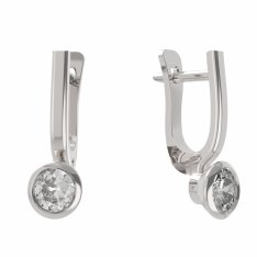 BG zlaté náušnice 555 Bílé zlato - 585 Diamant