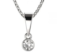 BG zlatý přívěšek  722 Bílé zlato - 585 Diamant