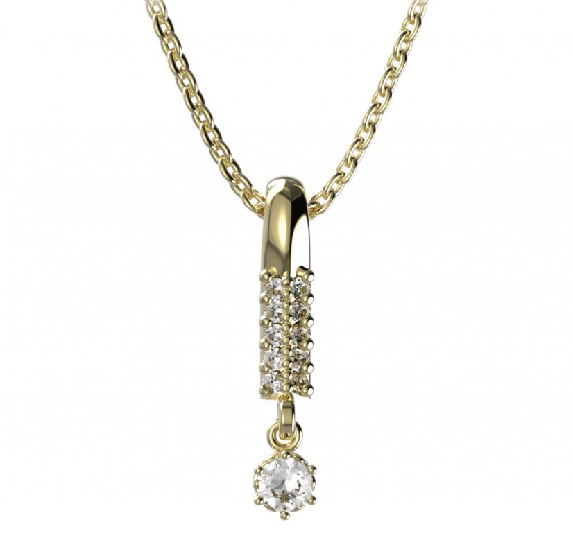 BG zlatý přívěšek 1292 Žluté zlato - 585 Diamant