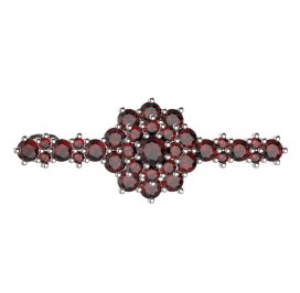 BG brož 011 Stříbro 925 - rhodium Granát