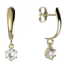 BG zlaté náušnice 1294 Žluté zlato - 585 Diamant