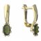 BG moldavit earrings -560 - Switching on: Hanger clip A, Metal: Yellow gold 585, Stone: Moldavite