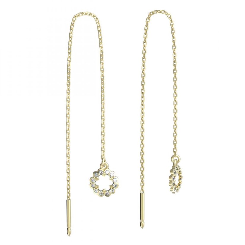 BeKid dětské náušnice 855 Bílé zlato - 585 Diamant