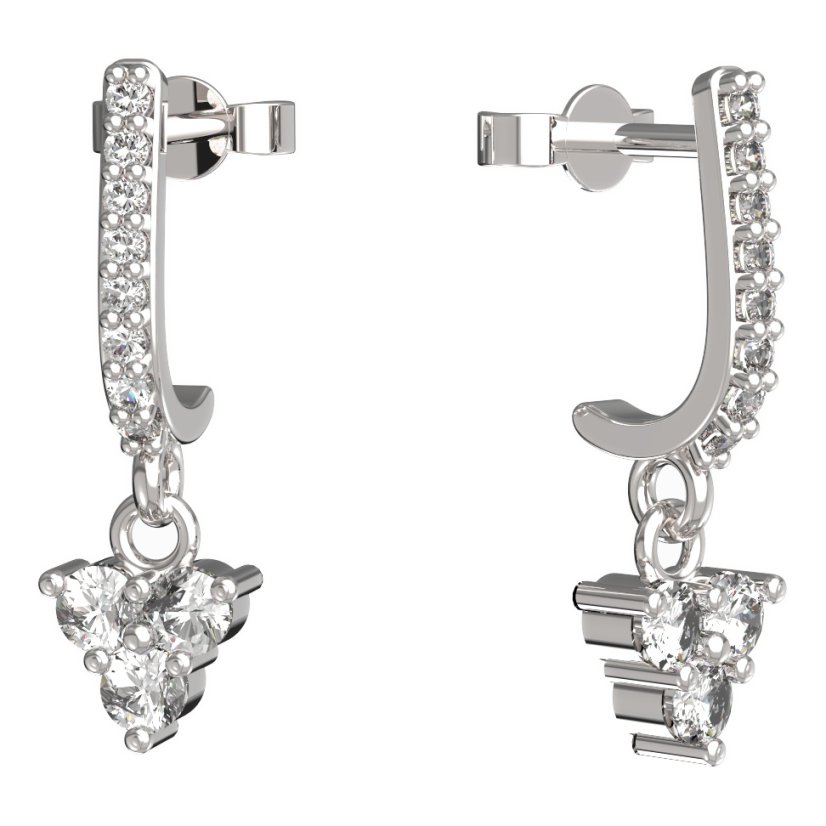 BeKid dětské náušnice 776 Bílé zlato - 585 Diamant