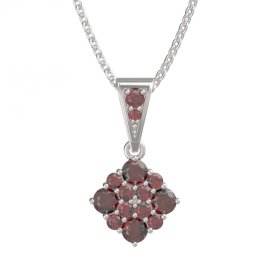 BG přívěšek 317 Stříbro 925 - rhodium Granát