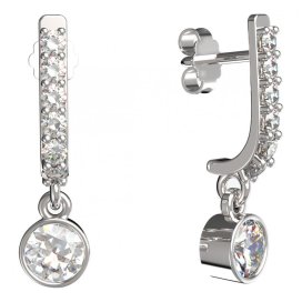 BG zlaté náušnice 723 Bílé zlato - 585 Diamant