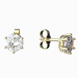 BG zlaté náušnice 1295 Žluté zlato - 585 Diamant