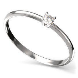 BG zlatý diamantový prstýnek 904 Bílé zlato - 585 Diamant lab-grown