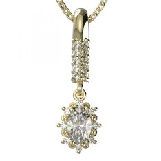 BG zlatý přívěšek  953 Žluté zlato - 585 Diamant