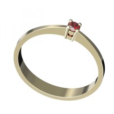 BG zlatý prstýnek s granátem nebo vltavínem 767 Žluté zlato - 585 Granát