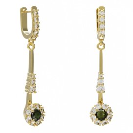 BG náušnice kruhováho tvaru 497-B93 Stříbro 925 - ruthenium (30-90dní) Granát