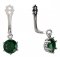 BeKid Gold earrings components I5 - Metal: White gold 585, Stone: Green cubic zircon