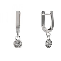 BG zlaté náušnice 1363 Bílé zlato - 585 Diamant
