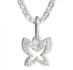 BeKid dětský přívěšek  motýlek 846 Bílé zlato - 585 Diamant