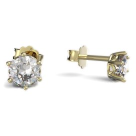 BG zlaté náušnice 1294 Žluté zlato - 585 Diamant