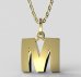 BeKid, Gold kids pendant - letter M - Metal: Yellow gold 585