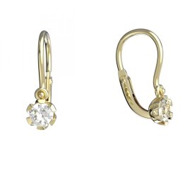 BeKid dětské náušnice 869 Žluté zlato - 585 Diamant